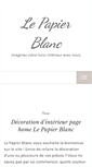Mobile Screenshot of lepapierblanc.com